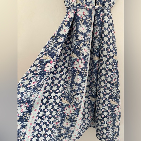 GAP Blue Floral Halter Swing Dress XS - Picture 7 of 10